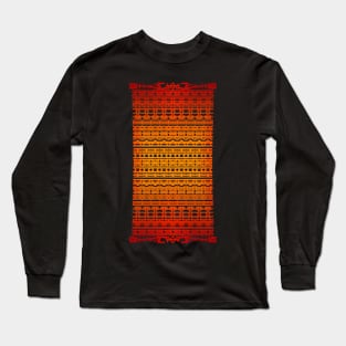 Runic Pattern Red Long Sleeve T-Shirt